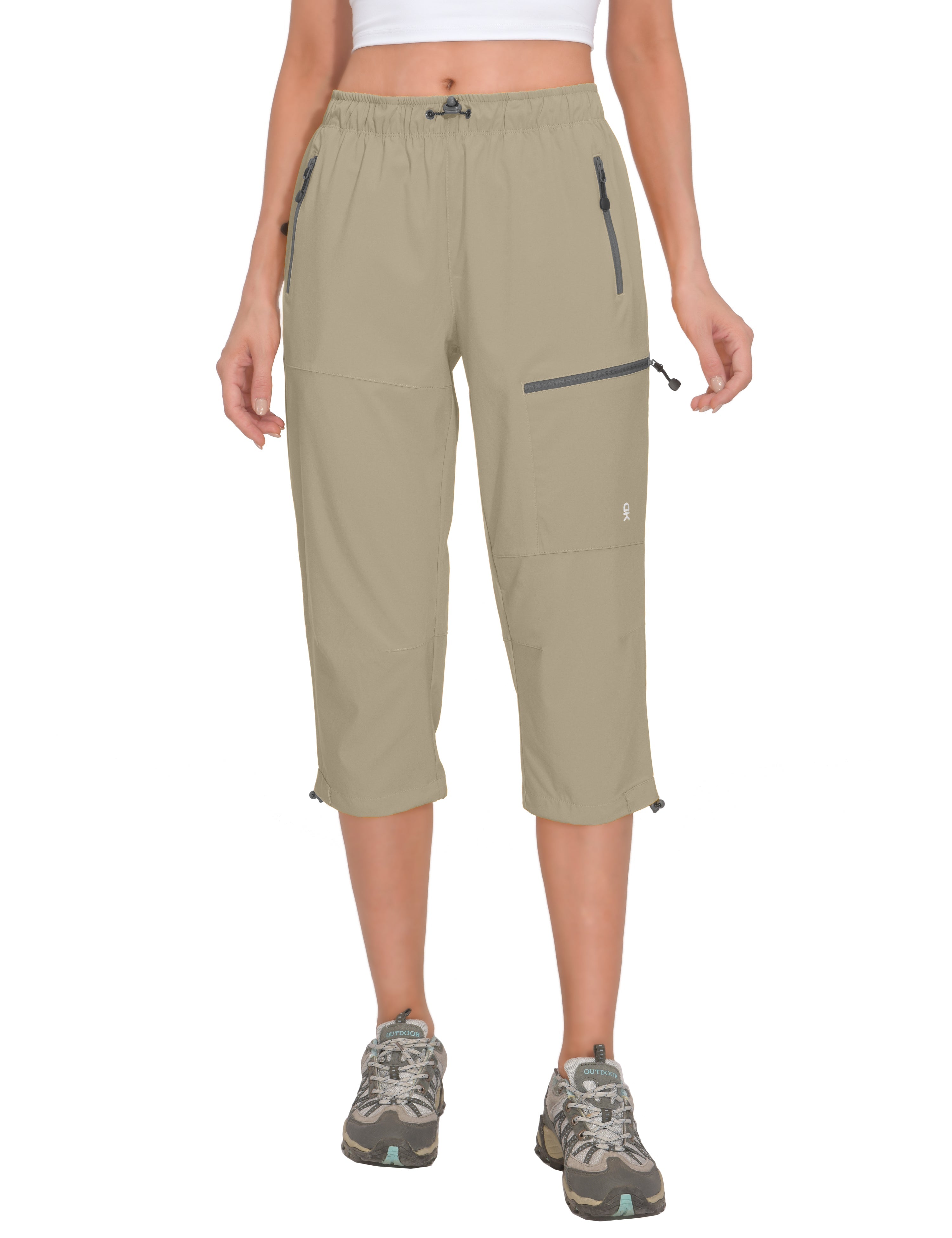 Everyday Stretch Capri Pants - Ladies 3/4 Three Quarter Cropped Pull O 