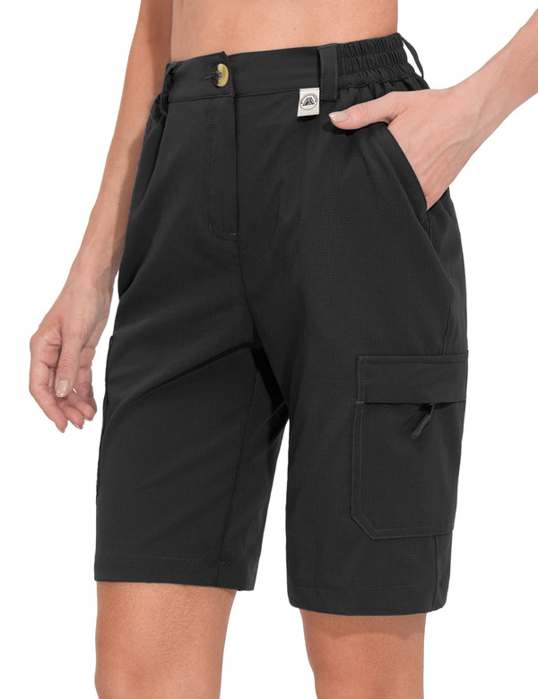 Women's 10 Inch Hiking Cargo Shorts for Summer MP-US-DK