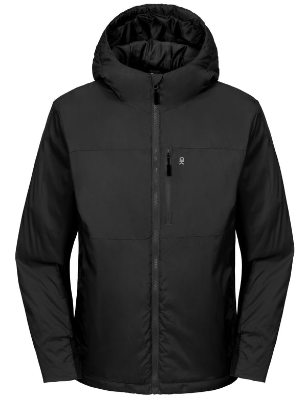 Men's Lightweight Warm Jacket with recycled insulation Hooded Windproof Winter Coat