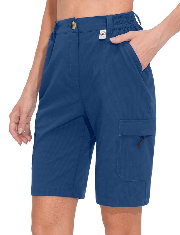 Women's 10 Inch Hiking Cargo Shorts for Summer MP-US-DK