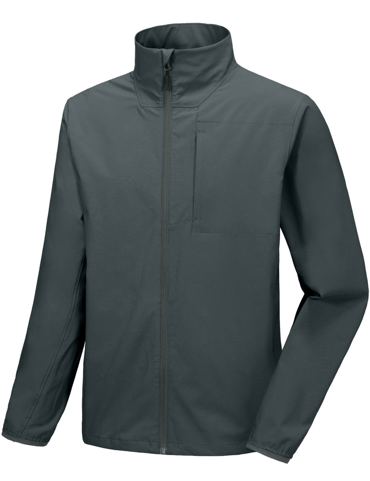 Men's Lightweight Woven Jacket with Windbreak Resistant Sun Protection Softshell Jacket For Runing Hiking MP-US-DK