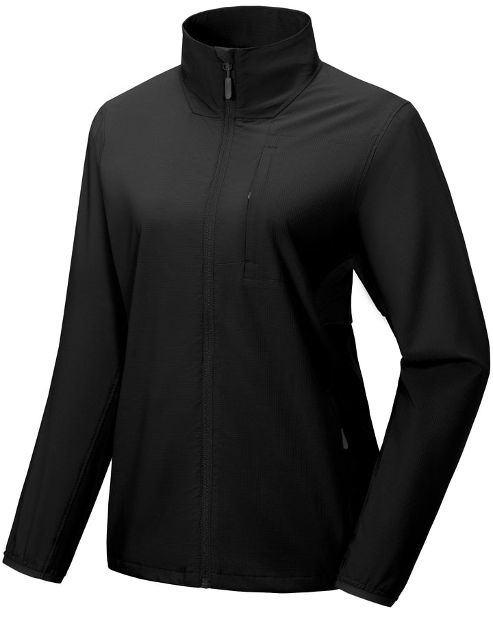 Women's Woven Jacket Lightweight Breathable Windproof UPF50+ Outdoor Hiking Golf Shirt YZF US-DK