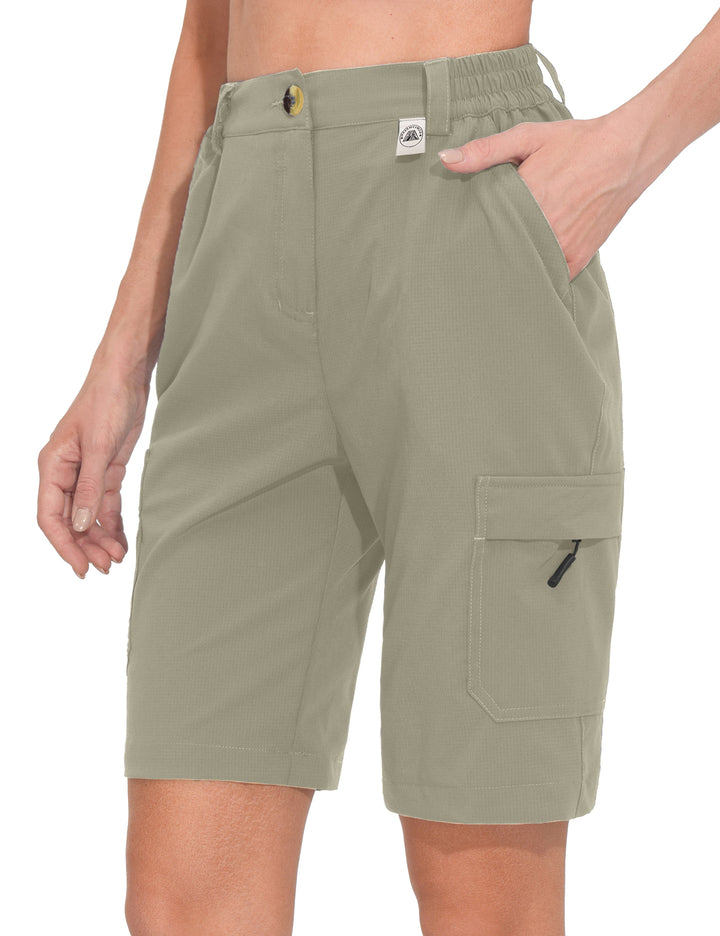 Women's 10 Inch Hiking Cargo Shorts for Summer MP-US-DK