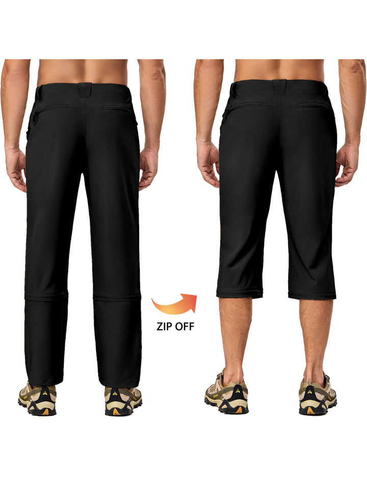 Men's Convertible Pants Zip-Off Quick-Dry Hiking Fishing Travel Pants MP-US-DK