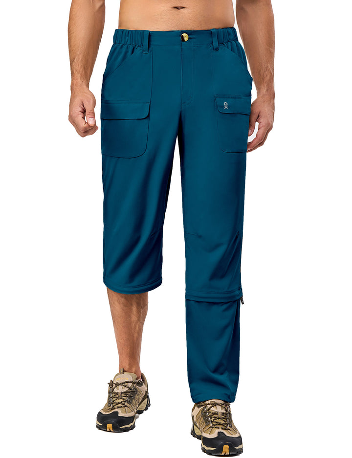 Men's Convertible Pants Zip-Off Quick-Dry Hiking Fishing Travel Pants MP-US-DK