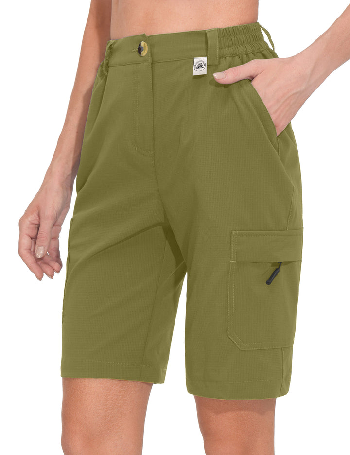 Women's 10 Inch Hiking Cargo Shorts for Summer MP-US-DK