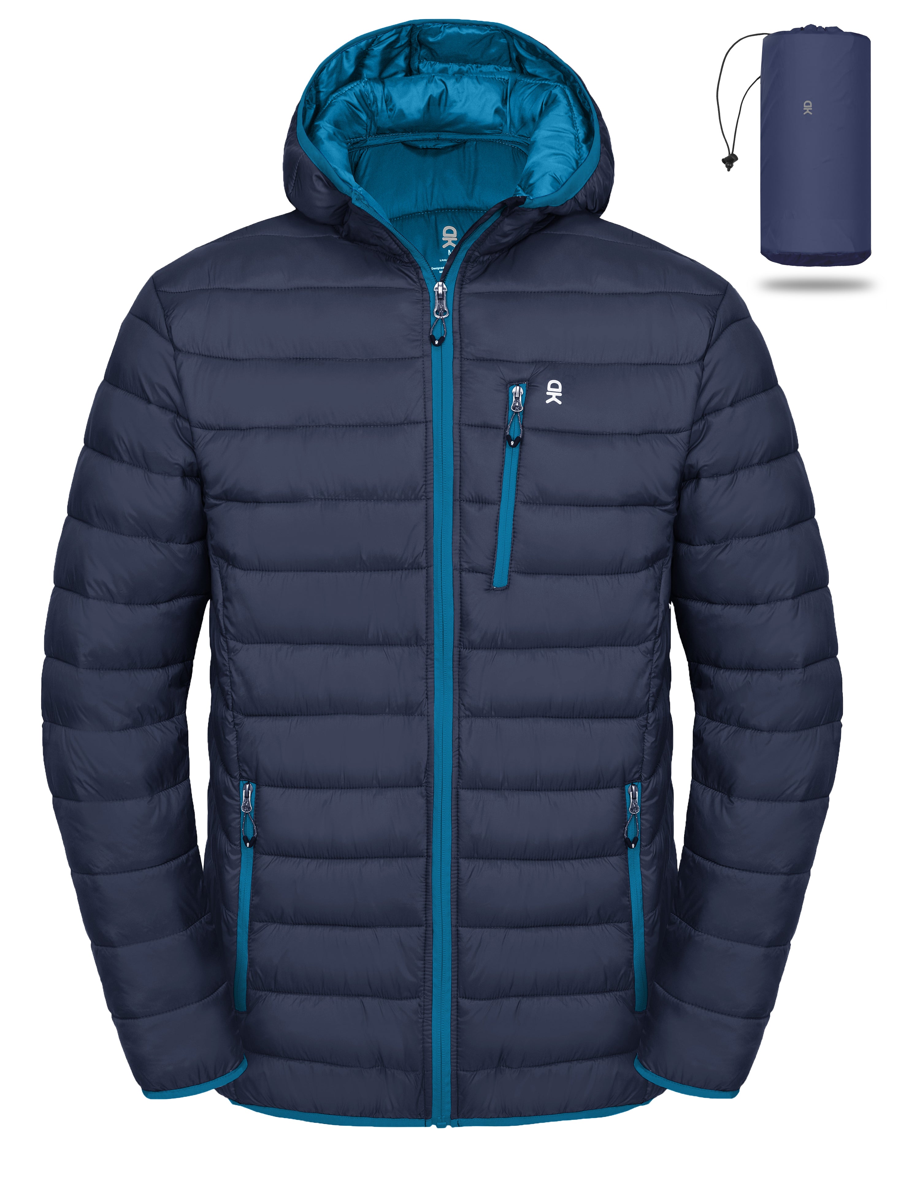 Men's packable puffer discount jacket with hood