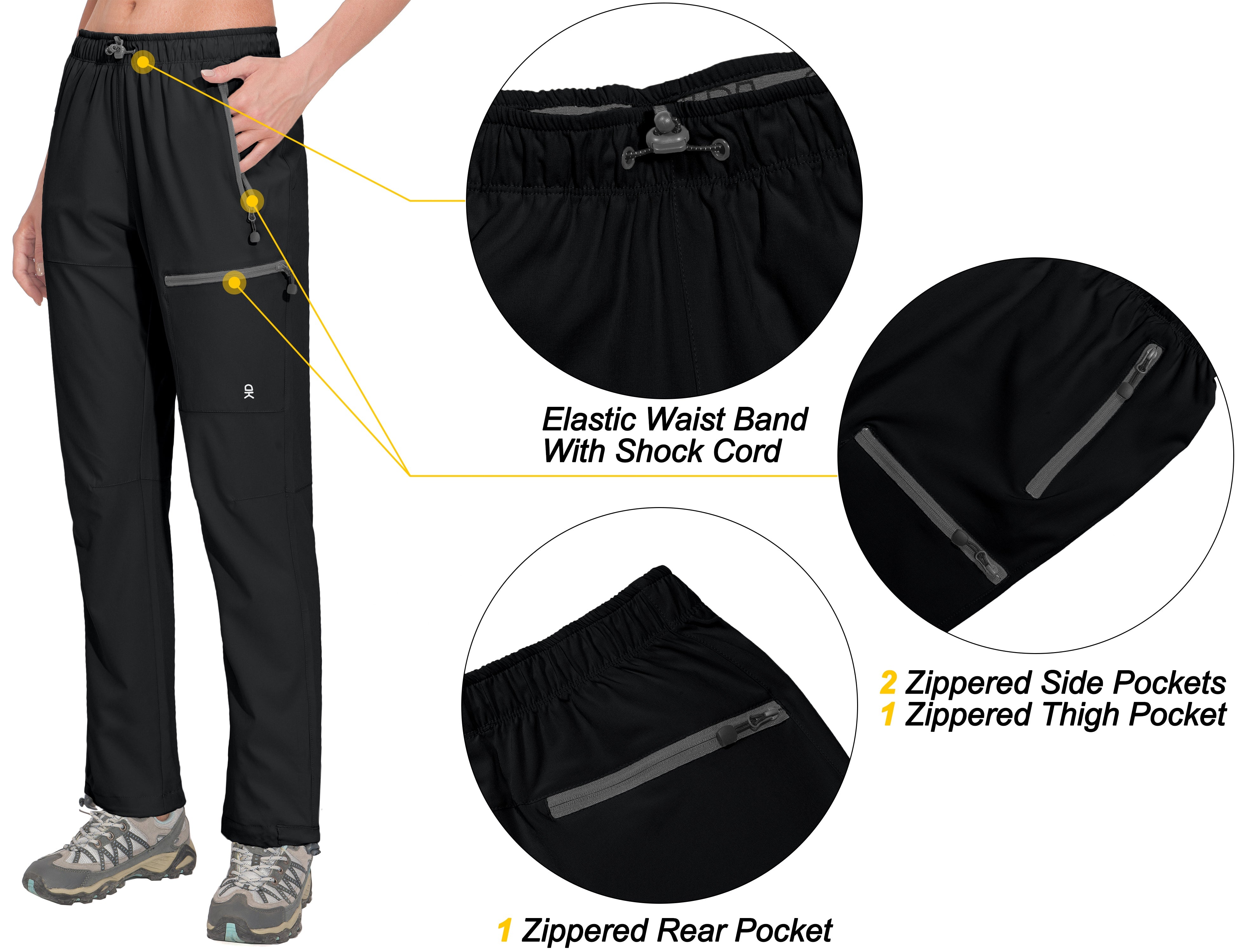 Women's Lightweight Quick Dry UPF 50+ Cargo Hiking Pants