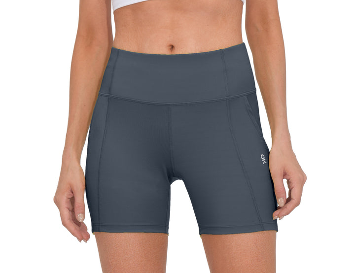 Women's 5 High Waist Workout Tummy Control Yoga Shorts MP-US-DK
