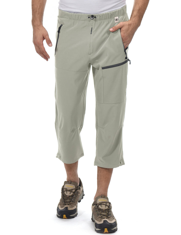 Men's Hiking Pants Quick Dry 3/4 Pants Capri Shorts for Travel