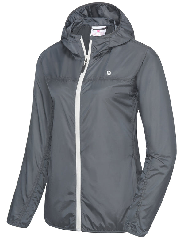 Women's Lightweight Packable Windproof Sun Protection Running Jacket MP US-DK