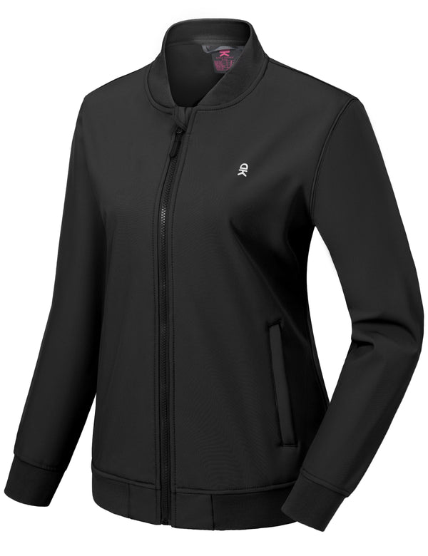 Women's Lightweight Warm Fleece Softshell Winter Bomber Jacket MP US-DK
