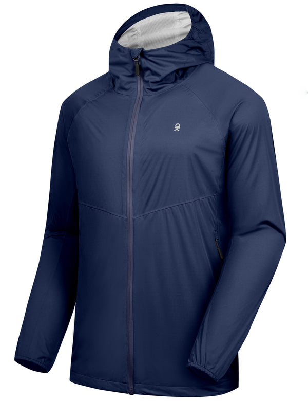 Men???¡§o?¡§¡§s Ultra Light Waterproof Hooded Rain Jacket, for Hiking, Fishing, and Cycling MP-US-DK