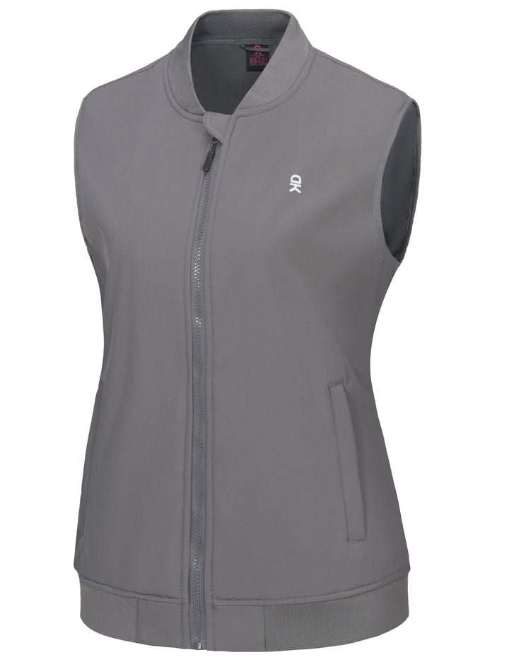 Women's Casual Lightweight Softshell Fleece Lined Golf  Vest MP US-DK