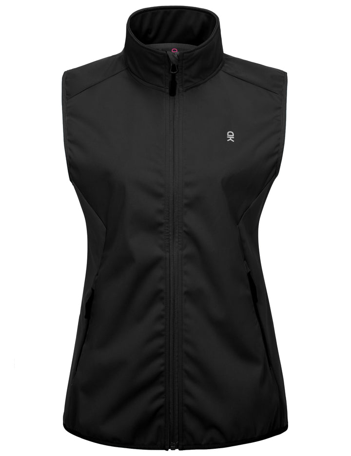 Women's Golf Vest, Windproof Softshell Sleeveless Jacket for Running Hiking MP-US-DK