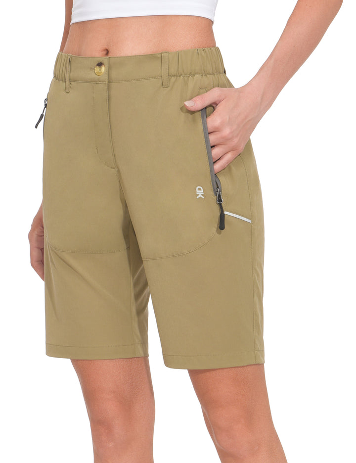 Women's 9 Inches Shorts Lightweight Quick Dry Stretch Hiking Golf YZF US-DK