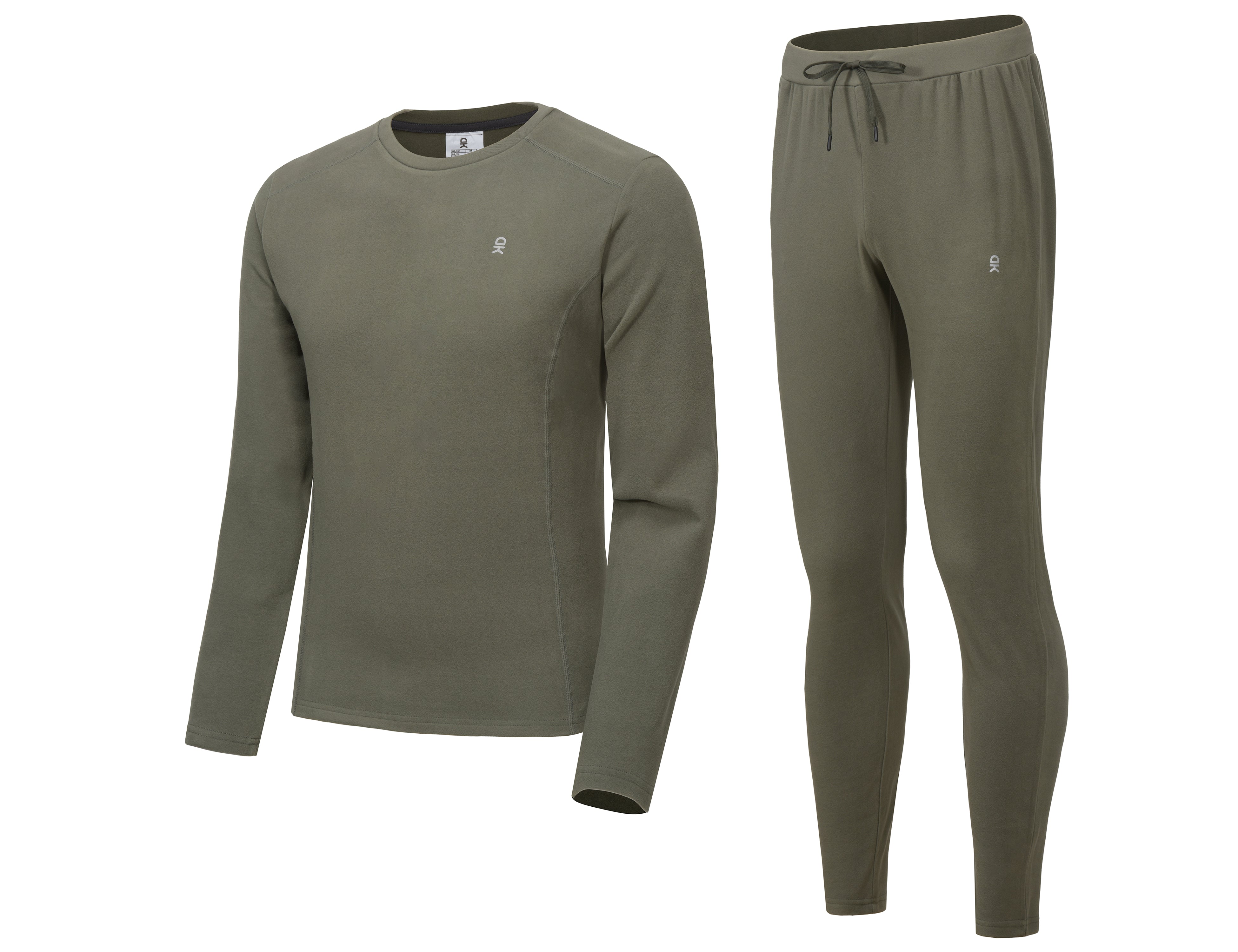 Mens fleece lined sales thermals