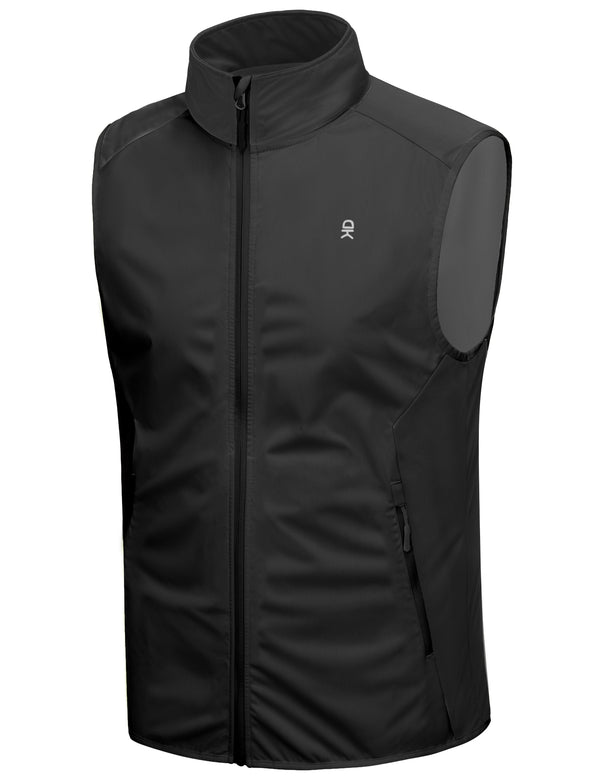 Men's Golf Vest, Windproof Softshell Sleeveless Jacket for Running Hiking MP-US-DK