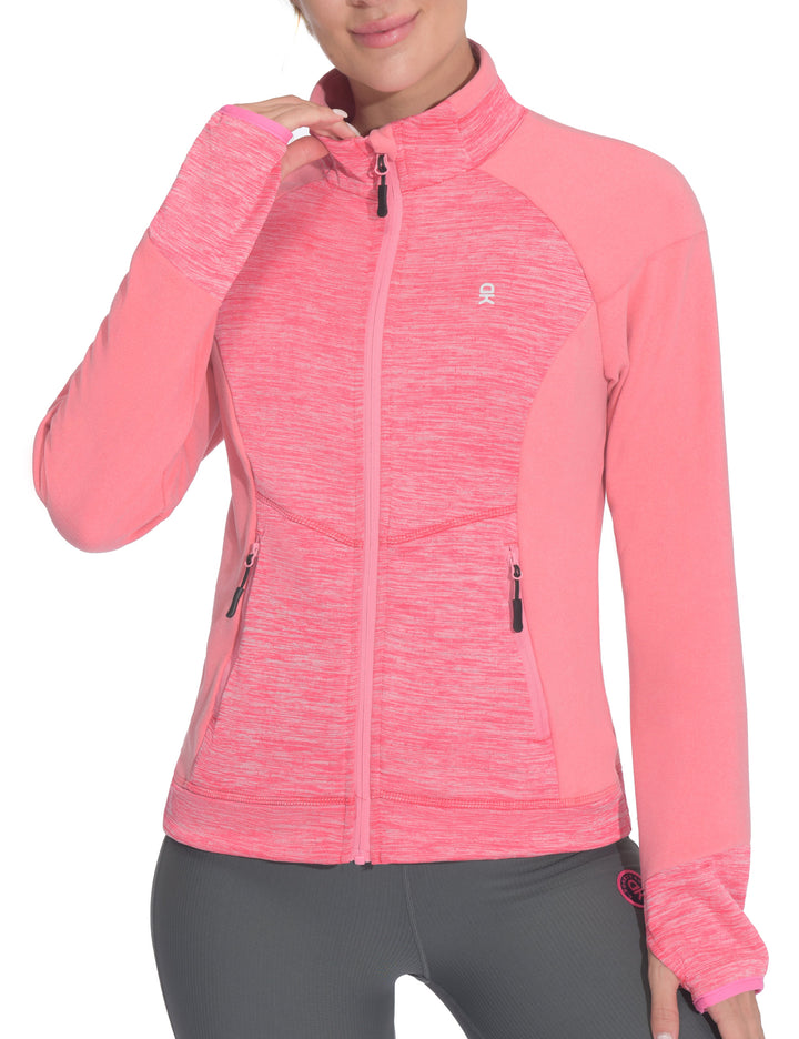 Women's Warm Lightweight Jacket Full Zip Fleece Hybrid Coat MP-US-DK