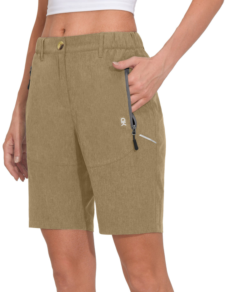 Women's 9 Inches Shorts Lightweight Quick Dry Stretch Hiking Golf YZF US-DK
