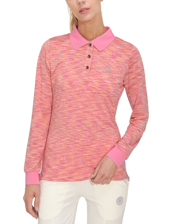 Women's UV Protection Polo Shirt Long Sleeve Golf T-Shirt