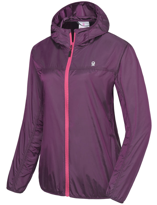 Women's Lightweight Packable Windproof Sun Protection Running Jacket MP US-DK
