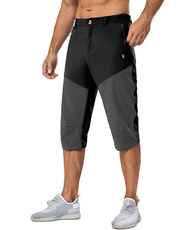 Mens Hiking Pants 3/4 Pants Capri Shorts for Travel Casual MP-US-DK