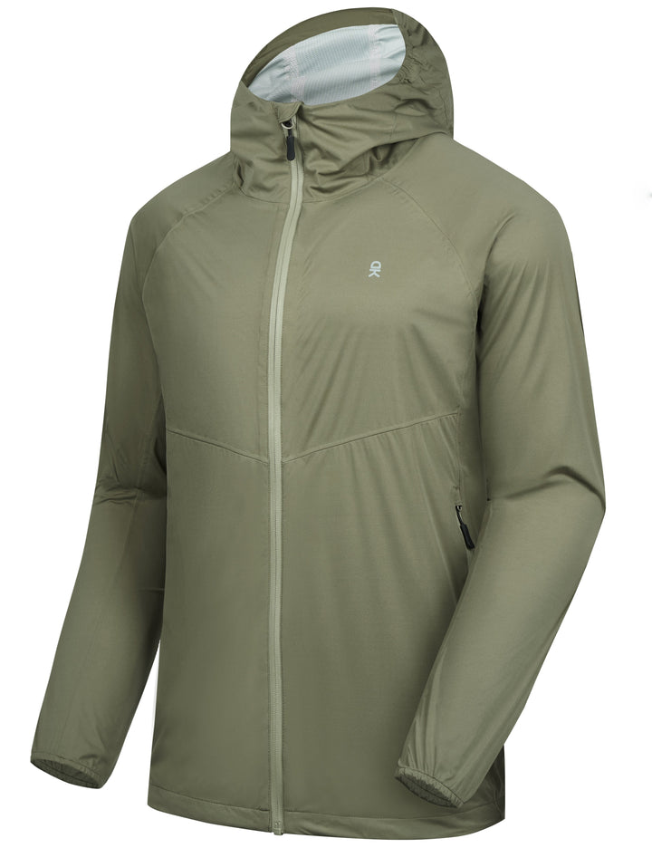 Men¡¯s Ultra Light Waterproof Hooded Rain Jacket, for Hiking, Fishing, and Cycling MP-US-DK