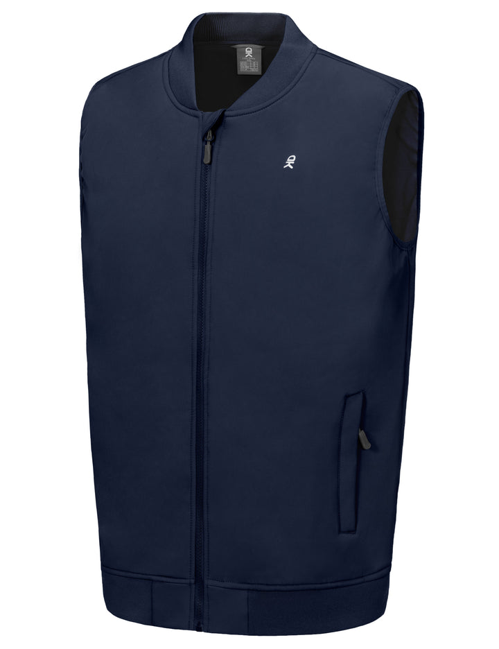 Men's Casual Lightweight Softshell Fleece Lined Golf  Vest MP US-DK