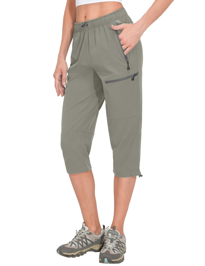 Women’s Quick Dry Lightweight Travel Casual 3/4 Pants Capri Shorts