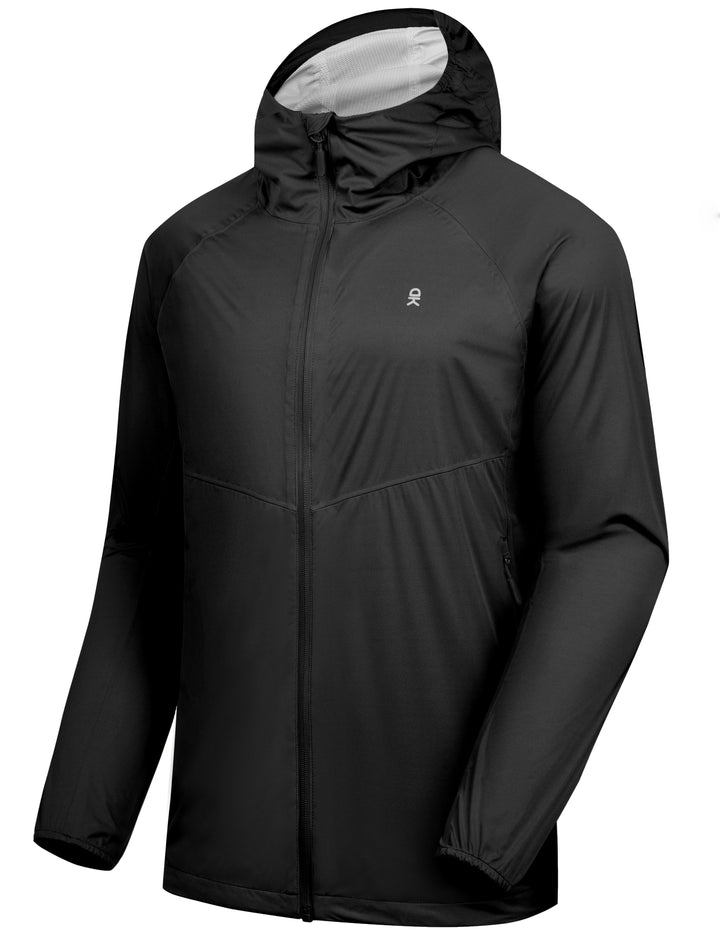 Men's Ultra Light Waterproof Hooded Rain Jacket, for Hiking, Fishing, and Cycling Grey / XL