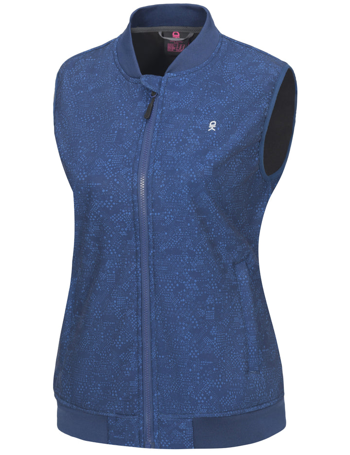 Women's Casual Lightweight Softshell Fleece Lined Golf  Vest MP US-DK