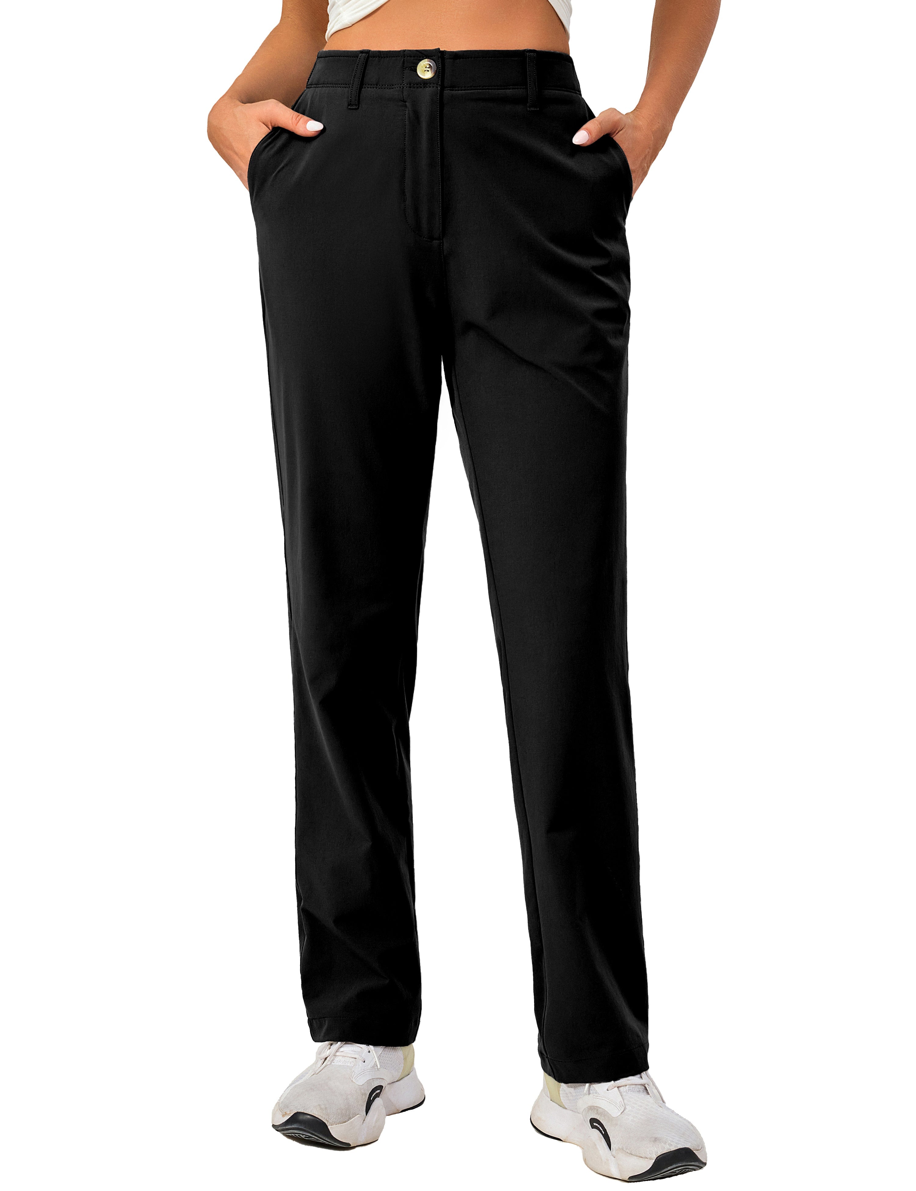 Amazon.com: Women Golf Pants Split Pant Legs Slim Elastic Trousers  Quick-Drying Lady Golf Clothing Sports Tennis Pants (Black,XS) : Clothing,  Shoes & Jewelry