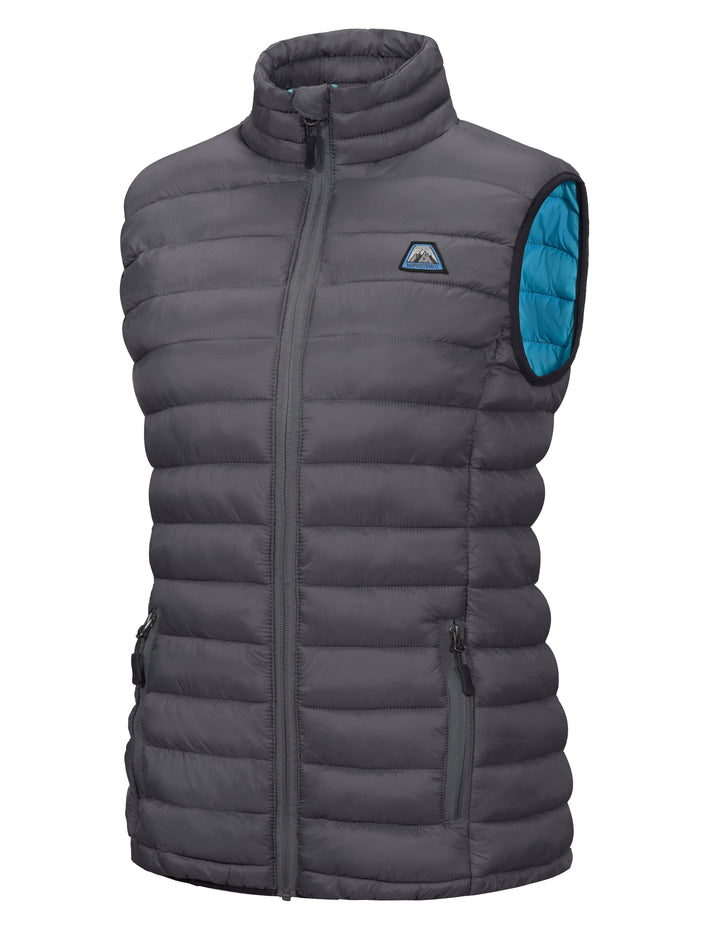 Women's Winter Vest Packable Sleeveless Jackets Recycled Insulation MP-US-DK