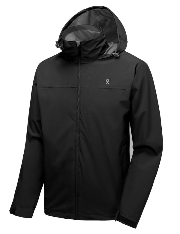 Men's Lightweight Waterproof Rain Jacket, Raincoat with Hood for Golf Hiking MP-US-DK