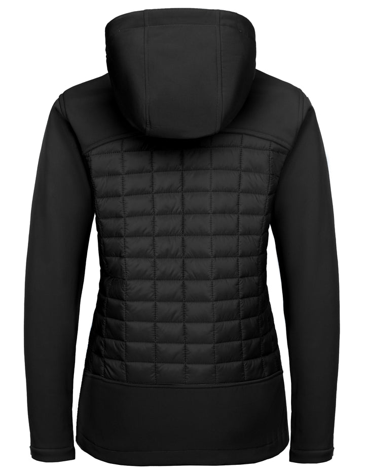 Women's Lightweight Hybrid Jacket for Hiking Ski with Removable Hood MP-US-DK