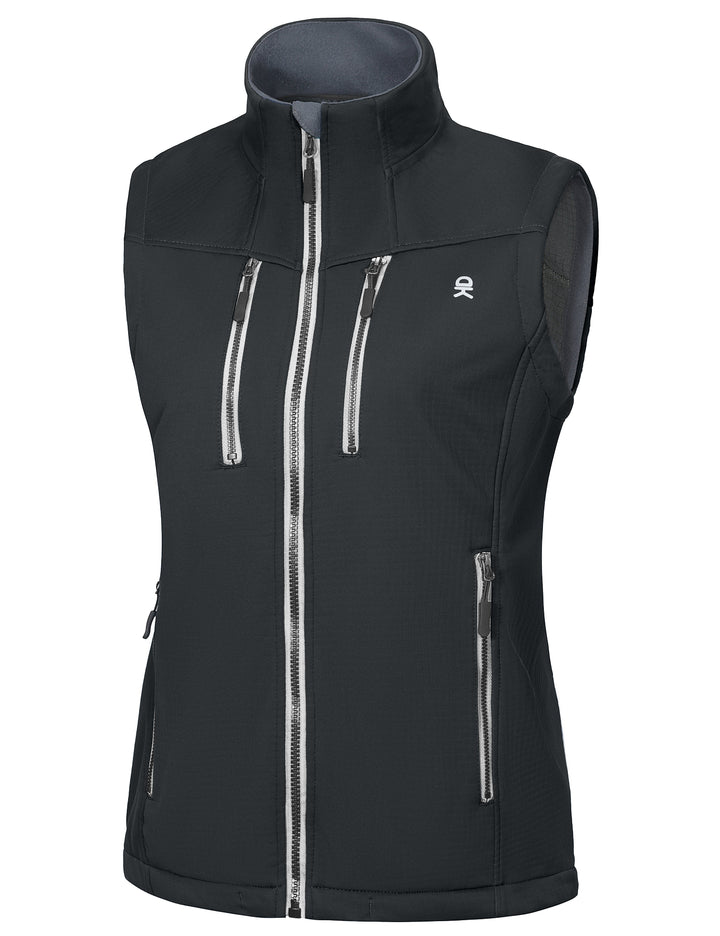 Women's Lightweight Sleeveless Fleece Lined Vest for Running Hiking Golf MP-US-DK