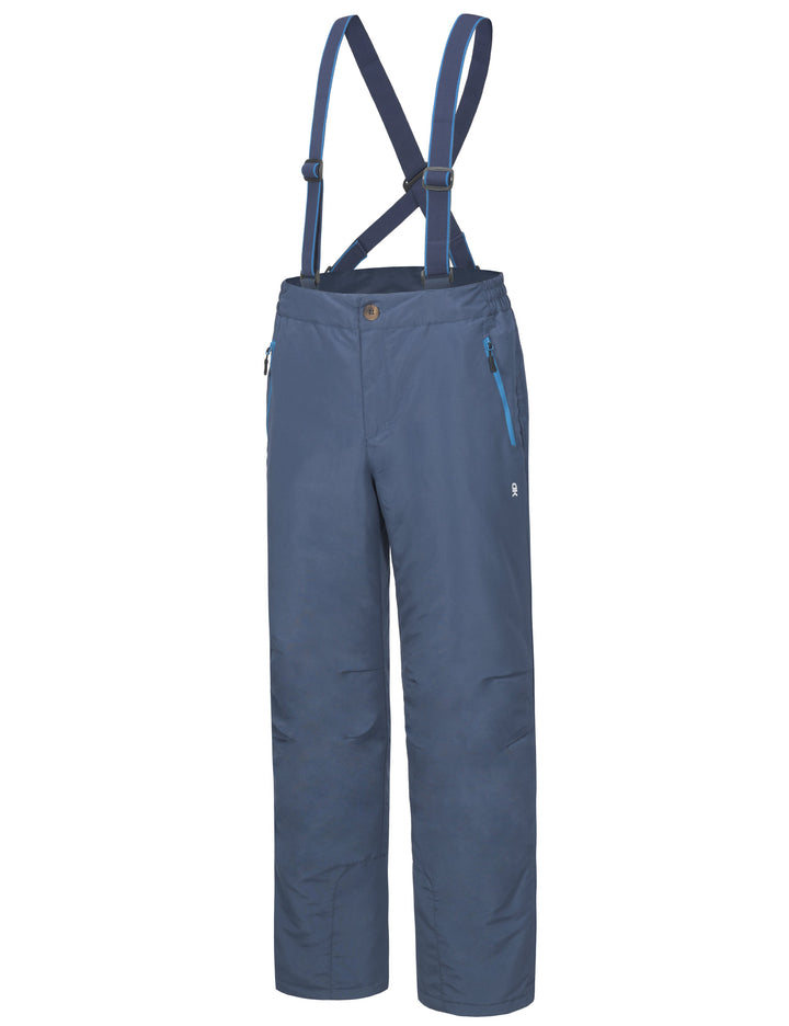 Men's Water Resistant Ski Bibs Insulated Snow Pants with Detachable Suspenders MP US-DK