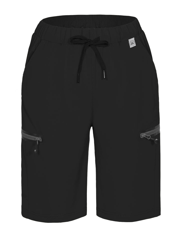 Women's Quick Dry Lightweight Stretch Zipper Pockets Bermuda Shorts MP-US-DK