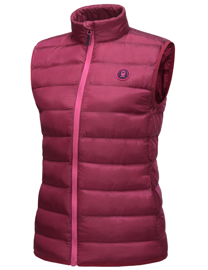 Women's Lightweight Puffer Vest Winter Warm Sleeveless Jacket for Casual Travel Golf Hiking YZF US-DK