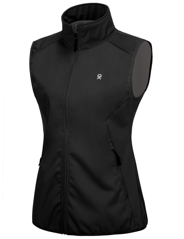 Women's Golf Vest, Windproof Softshell Sleeveless Jacket for Running Hiking MP-US-DK