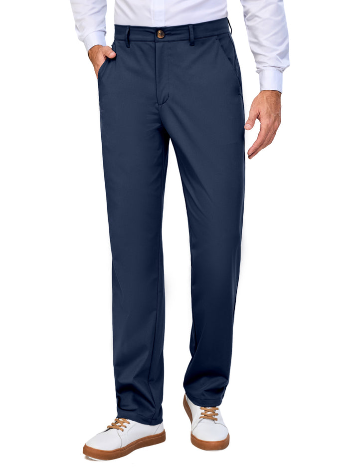 Men's Regular Fit Dress Pants Golf Pants Casual Travel Pants Gray / L Men's Regular Fit Dress Pants Golf Pants Casual Travel Pants Gray / L