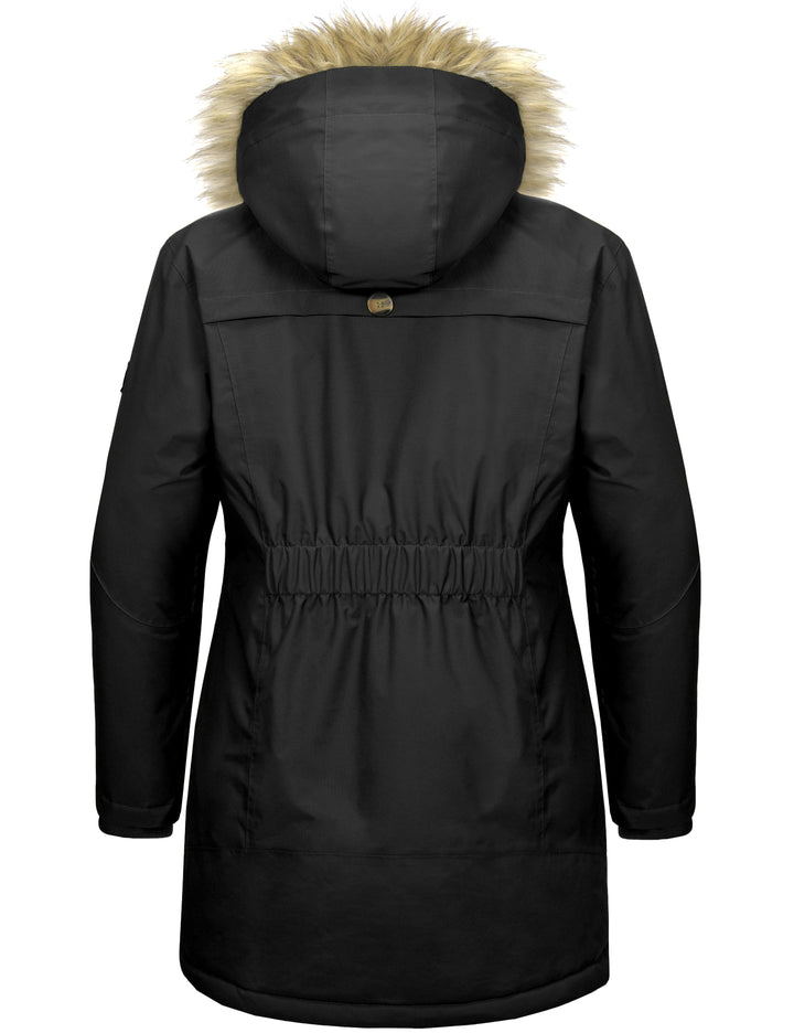 Women's Waterproof parka Jacket Hooded Long Ski Coat Mountain Jacket MP-US-DK