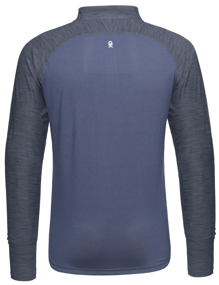 Men's Active Sports Shirts 1/4 Zip Long Sleeve Running Pullover Tops MP-US-DK