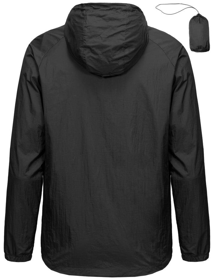 Men's Packable Windproof Lightweight Hooded Jacket MP-US-DK