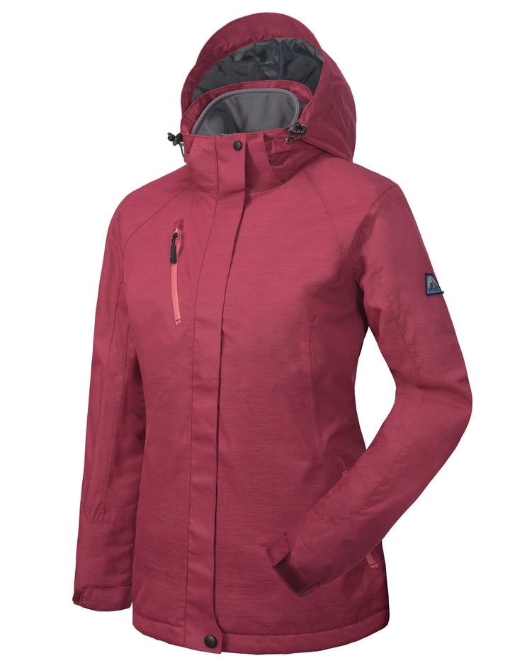 Women's Waterproof Rain Jacket Ski Outdoor Hiking Windbreaker Coat MP-US-DK