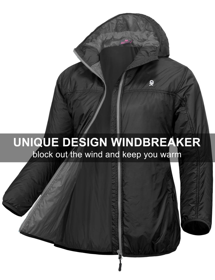 Women's Lightweight Packable Windproof Insulation Running Jacket MP US-DK