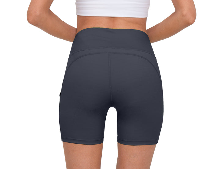 Women's 5 High Waist Workout Tummy Control Yoga Shorts MP-US-DK