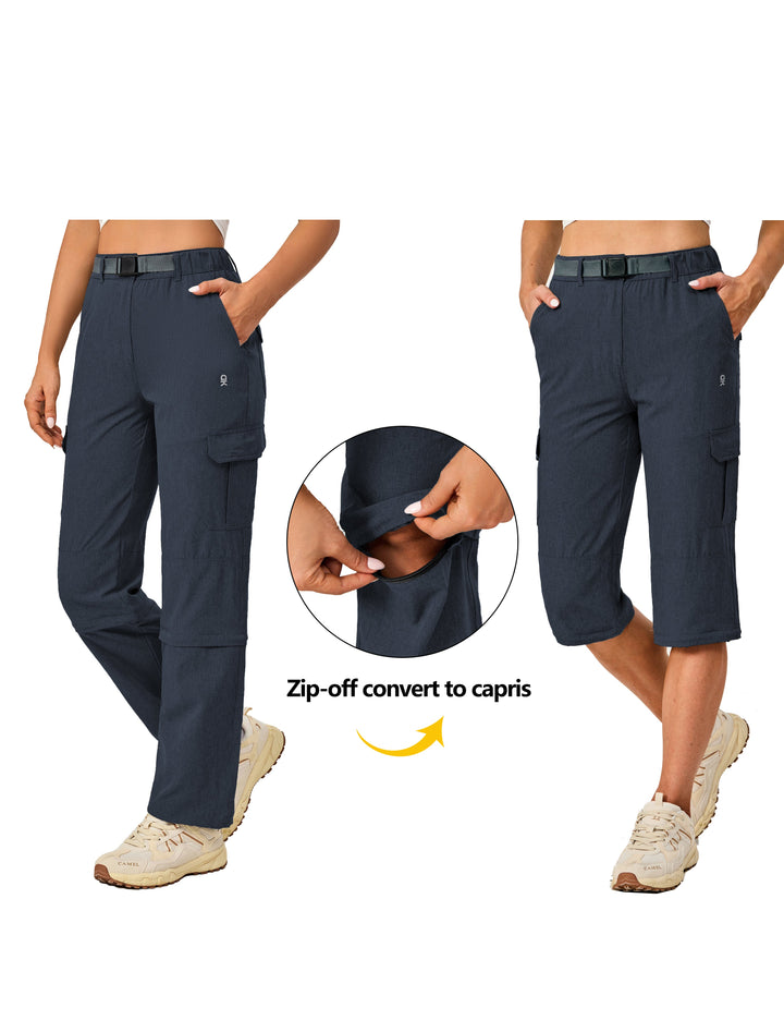 Women's Quick Dry Lightweight Zip-Off Convertible Cargo Pants MP-US-DK