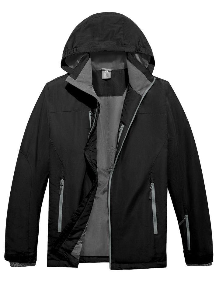 Men's Warm Insulated Lightweight Hooded Winter Ski Jacket MP US-DK